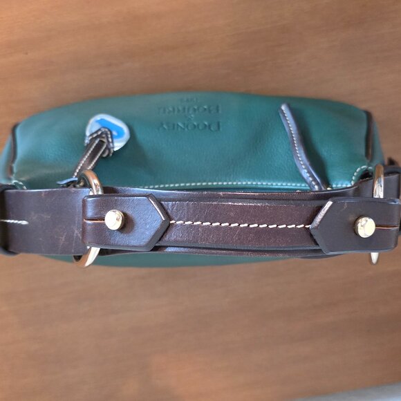 Dooney & Bourke Pebbled Leather Shoulder Bag Forest Green Medium | Classic 1975 - Picture 4 of 11